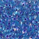 Miyuki long Magatama Perlen 4x7mm - Lined blue violet ab LMA-353